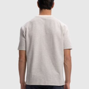 Alternative view of Pique Tee – Light Grey