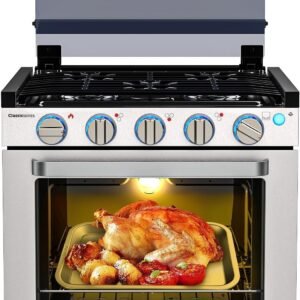 Camplux 21 Inches RV Stove Gas Range Oven 3 Burners Cooktop