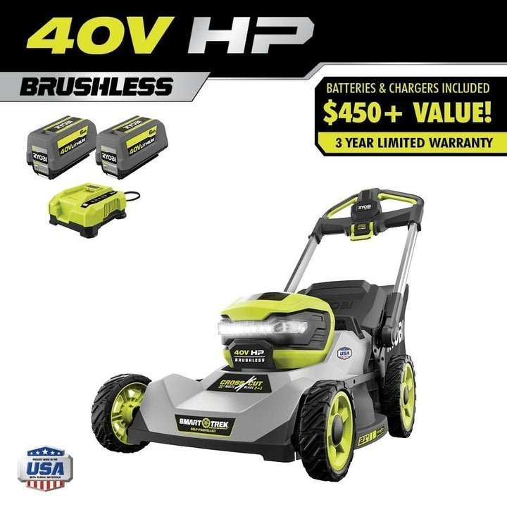 40V HP Brushless 21″ Self-Propelled Multi-Blade Mower Kit