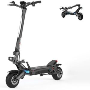 NANROBOT Electric Scooter Adults 50mph Dual Motor Electric Scooter with Suspension 80Miles Range Fast Sports Escooter Folding 10″ Off Road Tires 330LBS Max Load Complies with UL2272 Certification